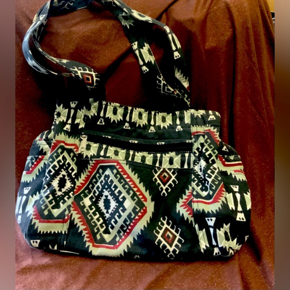 All Fabric Compartment Bohemian Tote - Picture 1 of 9
